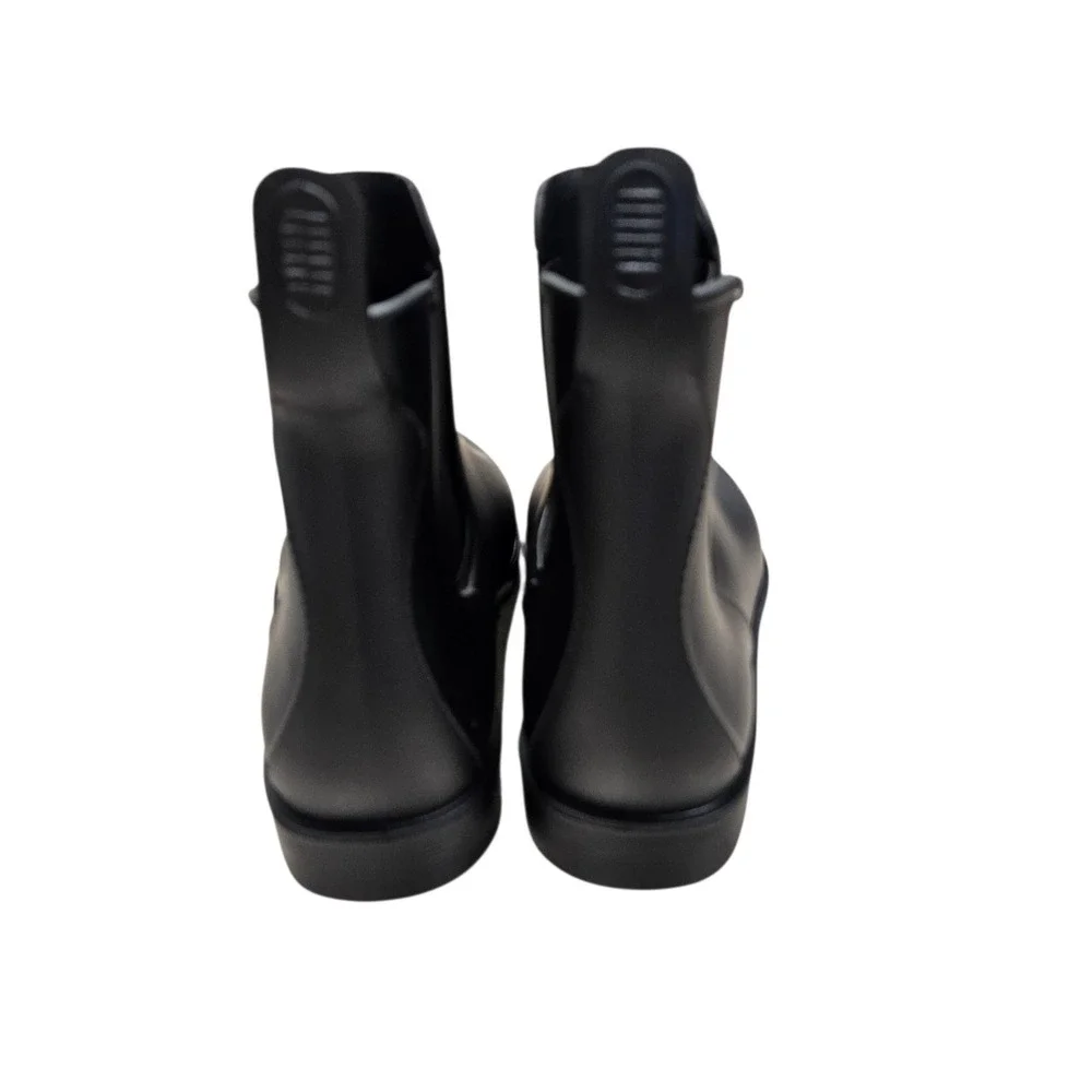Asgard Rain Boots Womens Size 7 Black Waterproof Chelsea Ankle Matte Rubber Sole